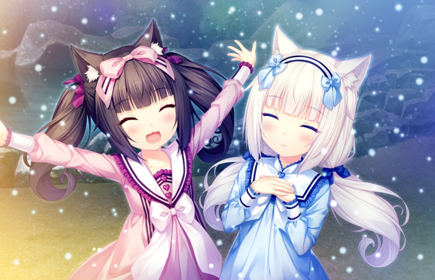 Sayori Neko Works Chocola Nekopara Vanilla Nekopara Nekopara Game Cg Highres Non Web