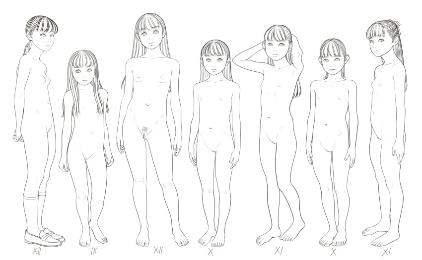 Shinchou Ni Kansuru Kousatsu Original Girls Age Comparison Age Difference Barefoot