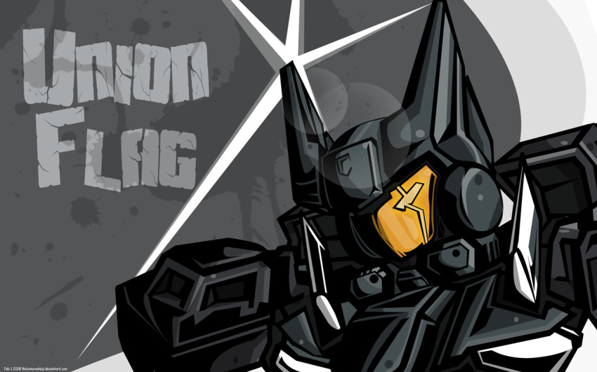 gundam gundam_00 mecha parody robot style_parody tengen_toppa_gurren_lagann union_flag