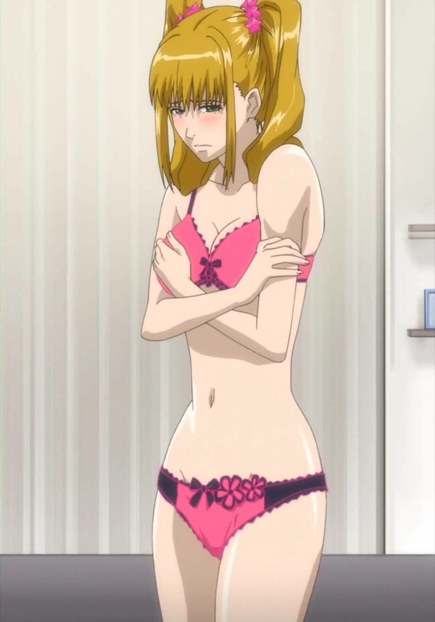 Kichiku Haha Shimai Choukyou Nikki Highres Screencap 1girl Bikini Blonde Hair Blush Bow