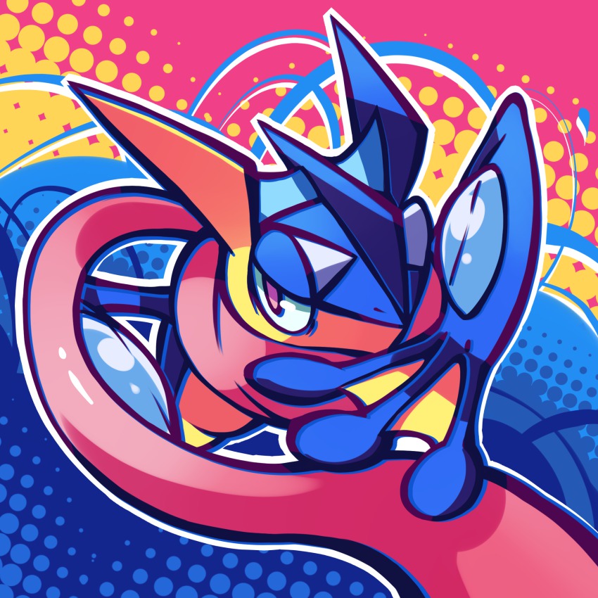 10s creatures_(company) game_freak gen_6_pokemon greninja highres limb92 nintendo no_humans pokemon pokemon_(creature) pokemon_xy solo tongue tongue_out