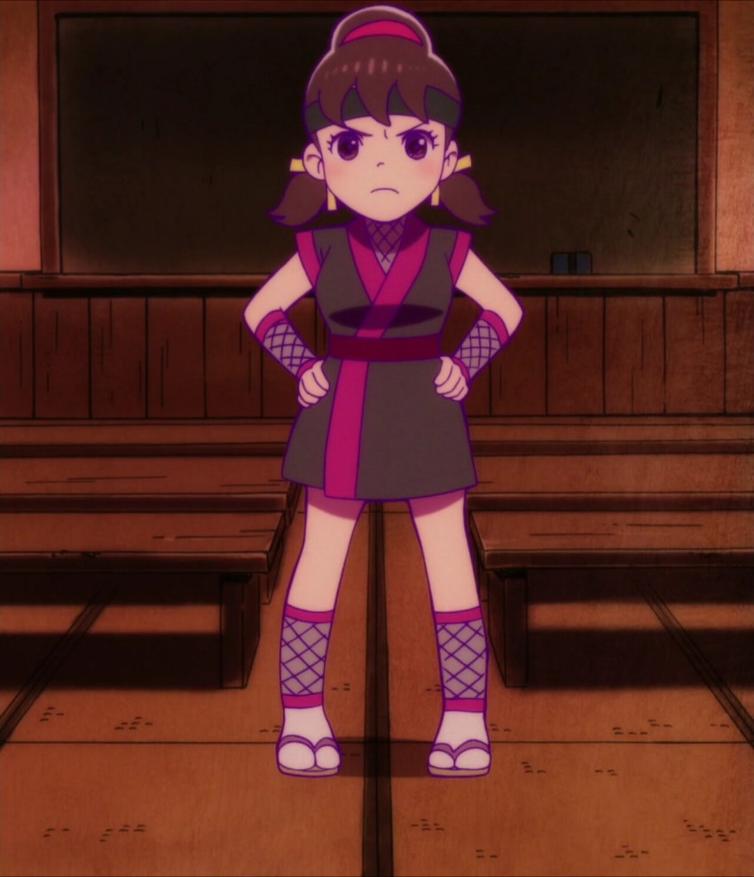 10s 1girl angry female_focus full_body highres looking_at_viewer ninja osomatsu-san osomatsu_(series) screencap shinobi solo yowai_totoko