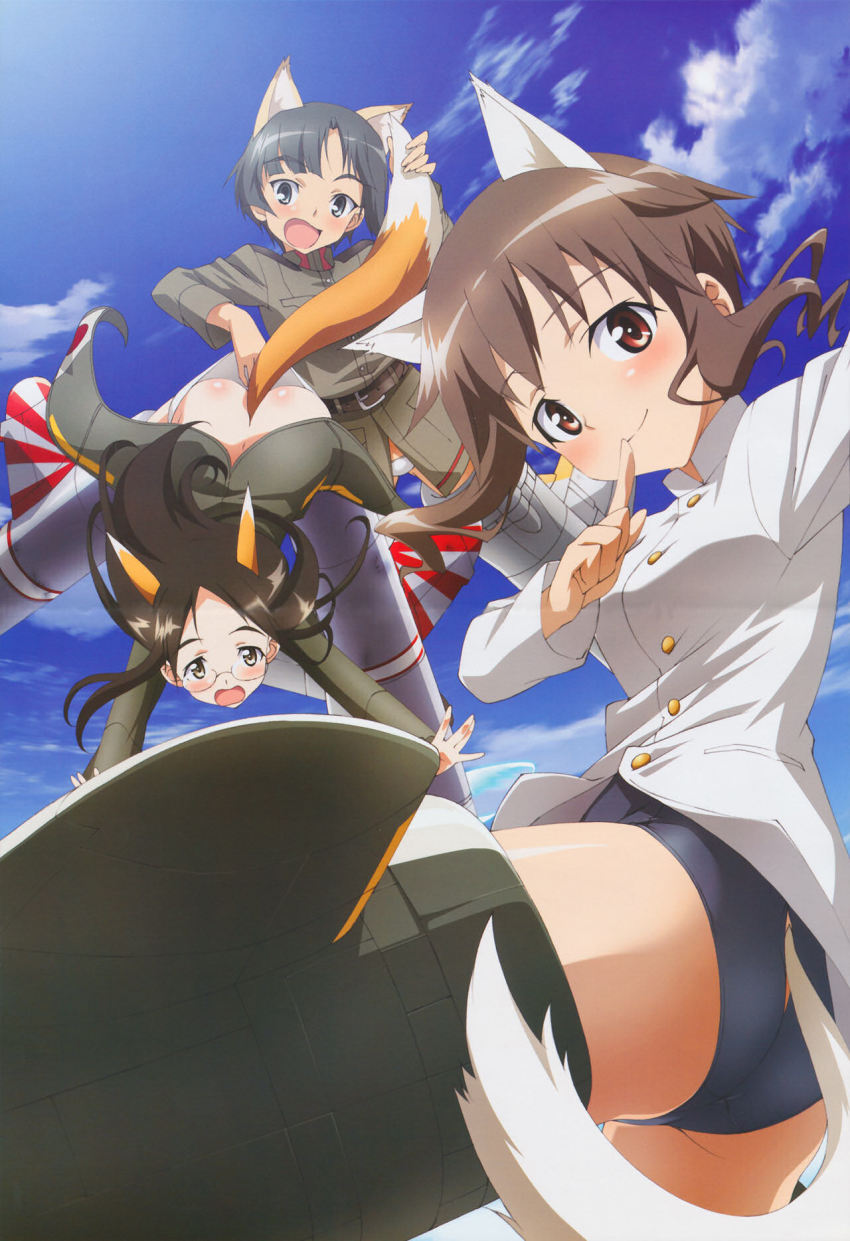 animal_ears highres nakajima_nishiki strike_witches striker_unit suwa_amaki tail takei_junko world_witches_series