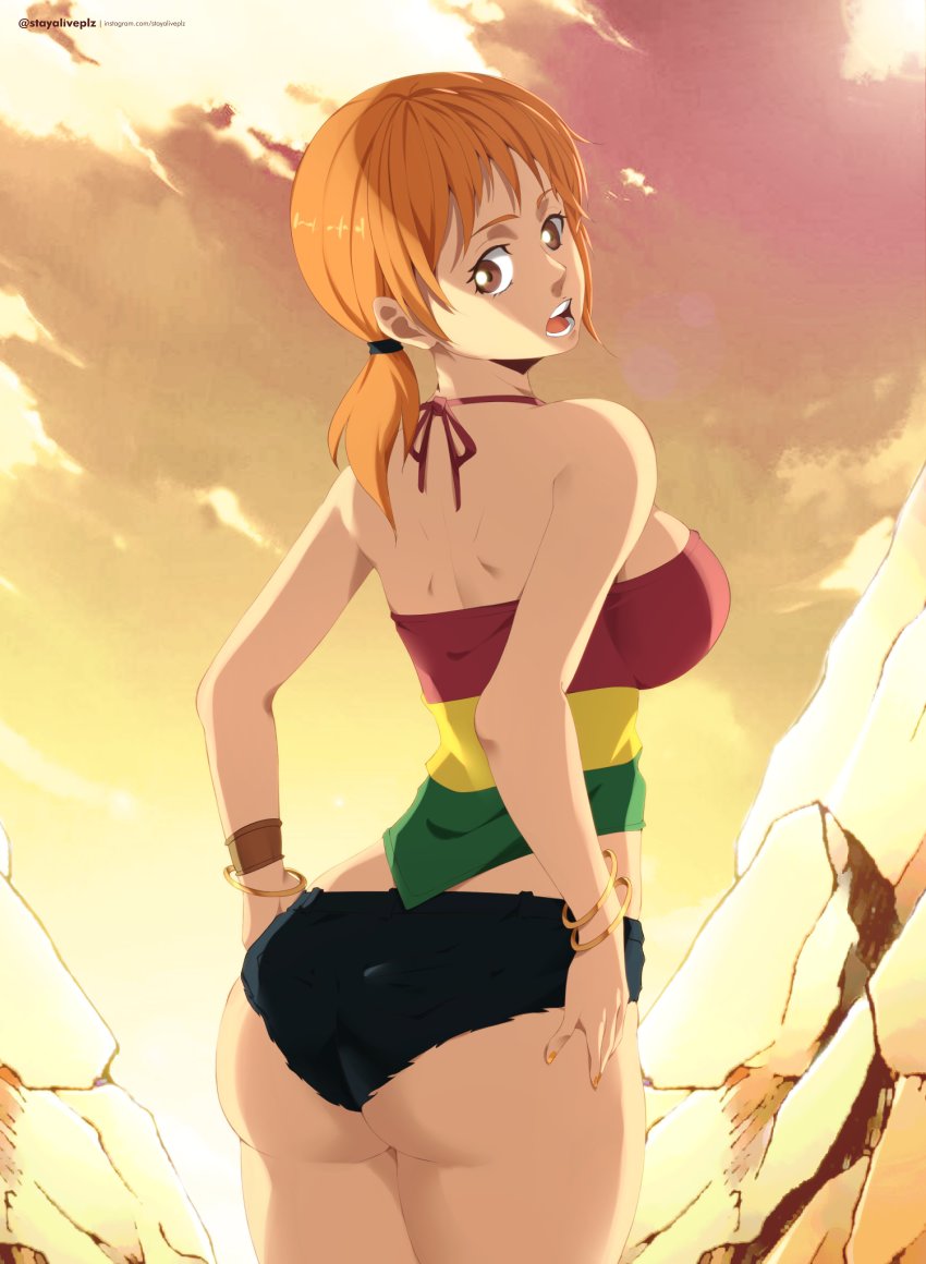 1girl absurdres ass highres nami_(one_piece) one_piece solo stayaliveplz tagme