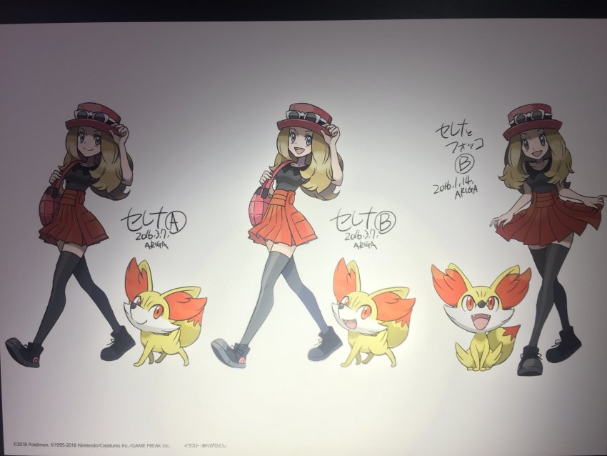 1995 1girl 2016 2018 artist_name bag bare_shoulders black_footwear black_shirt black_thighhighs blonde_hair clothes_lift creatures_(company) crossed_legs dated eyewear_on_head eyewear_on_headwear fangs fennekin full_body game_freak gen_6_pokemon handbag hat highres lifting_own_clothes long_hair looking_at_viewer miniskirt nintendo official_art pleated_skirt pokemon pokemon_(creature) porkpie_hat red_skirt serena_(pokemon) shirt shoes simple_background skirt skirt_lift sleeveless sleeveless_shirt smile sneakers standing sunglasses sunglasses_on_hat sunglasses_on_head thighhighs walking white_background zettai_ryouiki