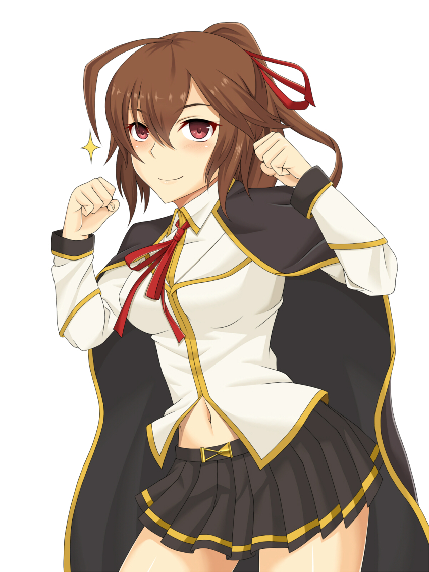 Esuto Celica A Mercury Blazblue Highres 1girl Ahoge Ass Blush Brown Eyes Brown Hair 0998