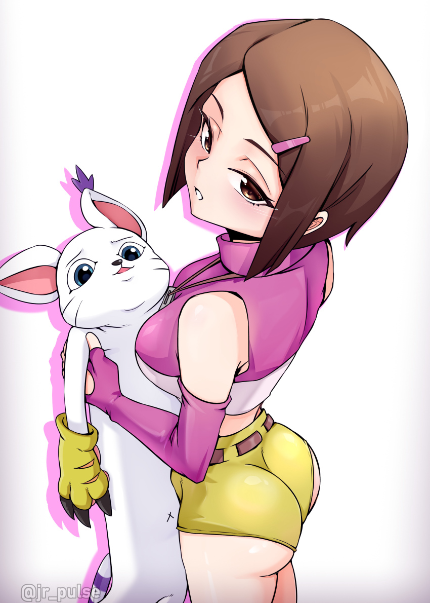 animal_ears ass breasts cat cat_ears digimon digimon_(creature) digimon_adventure_02 gloves holy_ring meme tail tailmon yagami_hikari