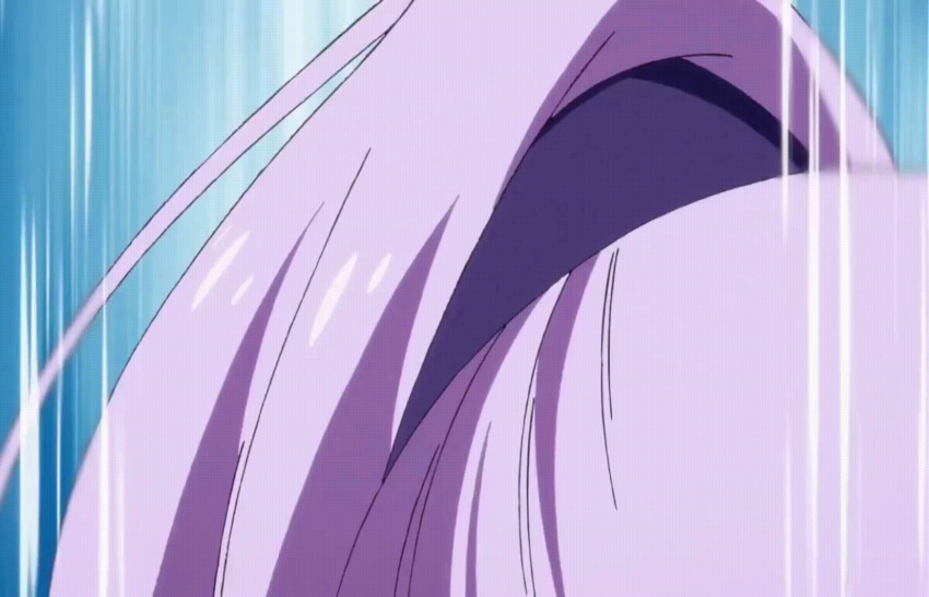 1girl animated animated_gif black_horns bouncing_breasts breasts highres horn horns huge_breasts large_breasts long_hair nude oni oni_girl oni_horn oni_horns open_mouth out-of-frame_censoring purple_eyes purple_hair screaming shion_(tensei_shitara_slime_datta_ken) single_horn solo tensei_shitara_slime_datta_ken tongue upper_body