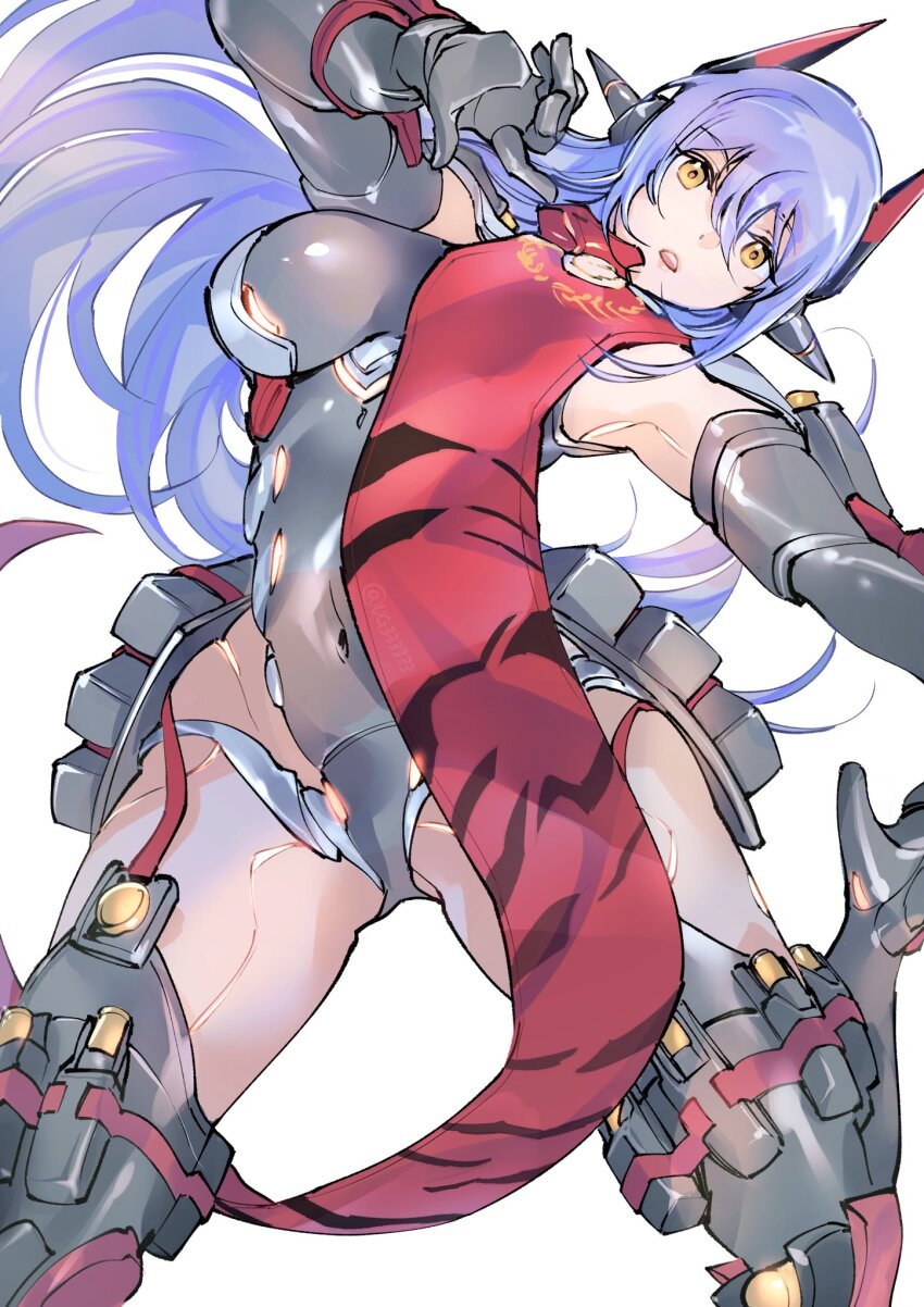 blue_hair breasts highres joints large_breasts long_hair poppi_(xenoblade) poppi_qtpi_(xenoblade) robot_girl robot_joints solo ug333333 very_long_hair xenoblade_chronicles_(series) xenoblade_chronicles_2 yellow_eyes