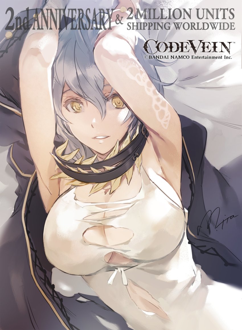 1girl absurdres breasts cleavage code_vein highres io_(code_vein) large_breasts looking_at_viewer namco