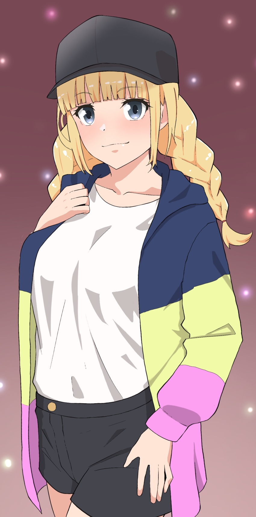 Tsukimi Eiko Paripi Koumei Absurdres Artist Request Highres 1girl Baseball Cap Blonde 