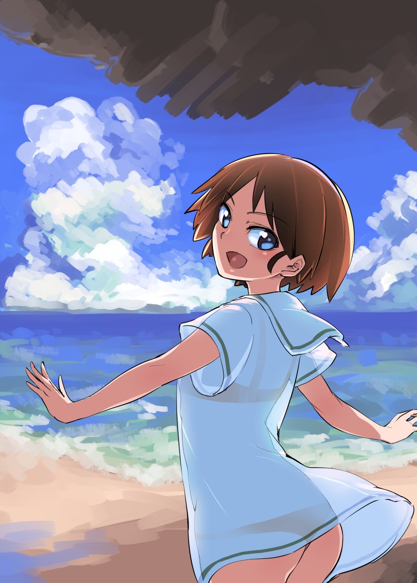 Aomushi Mushamusha Sakaguchi Karina Girls Und Panzer Absurdres Highres 10s Ass Beach