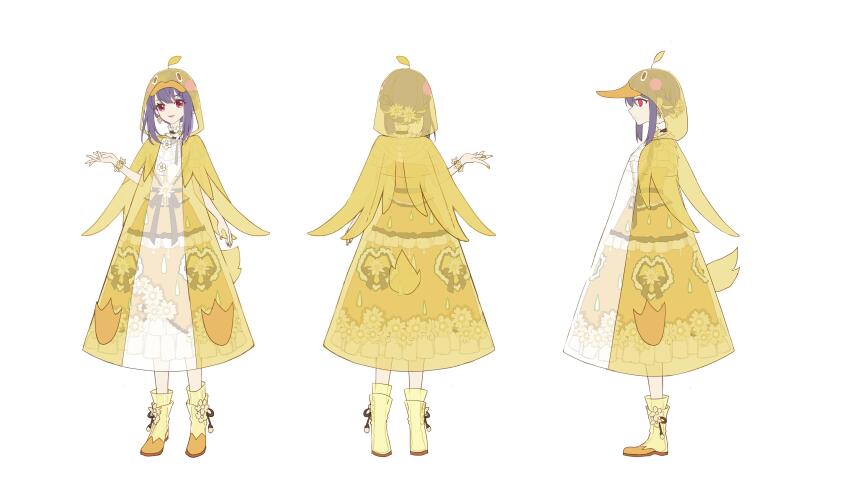 yellow headwear, absurdres, highres, 1girl, ankle boots, bare arms, bcy ...
