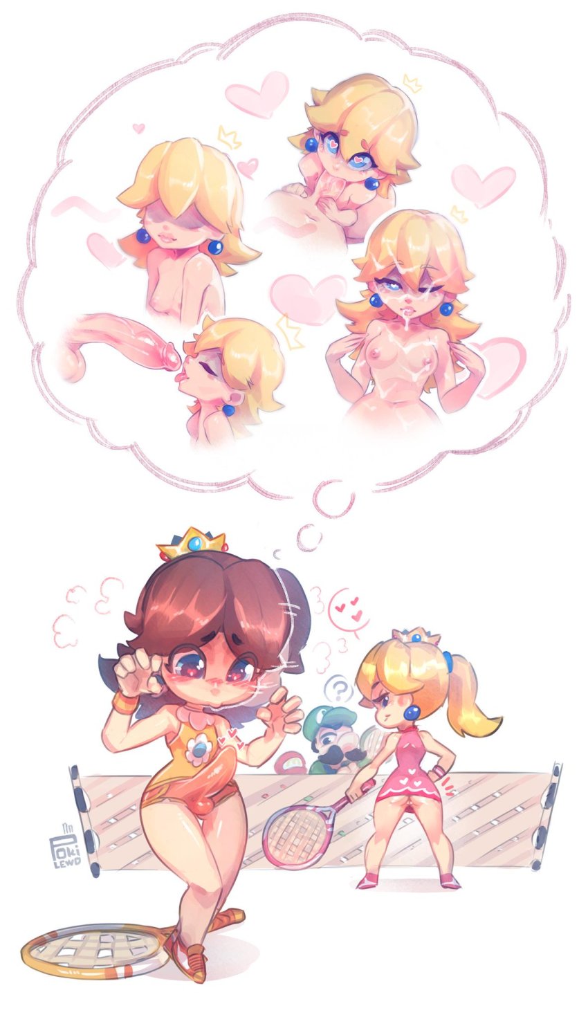 Pokilewd Luigi Princess Daisy Princess Peach Mario Series Mario Tennis Nintendo Super