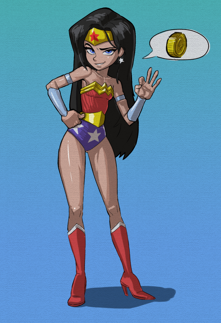 Wonder Woman Dc Comics Wonder Woman Series Artist Request Highres 1girl Aged Down Armor 5383