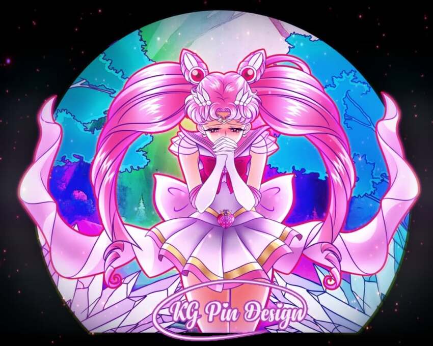 1girl aged_up bishoujo_senshi_sailor_moon bishoujo_senshi_sailor_moon_supers chibi_usa closed_eyes gloves kgfantasy long_hair magical_girl pink_hair praying sailor_chibi_moon skirt super_sailor_chibi_moon twintails very_long_hair