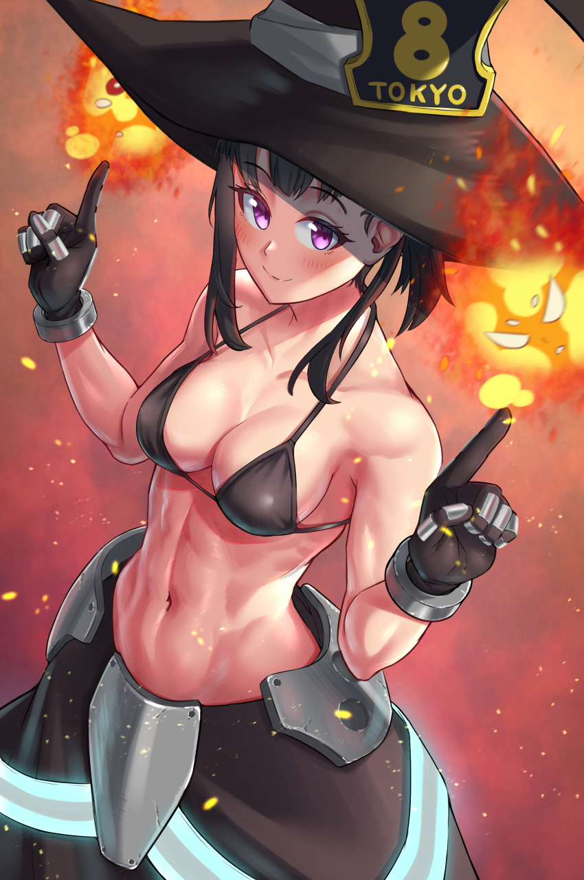 Toin Iitoin Maki Oze En En No Shouboutai Absurdres Commentary Request Highres 1girl Abs