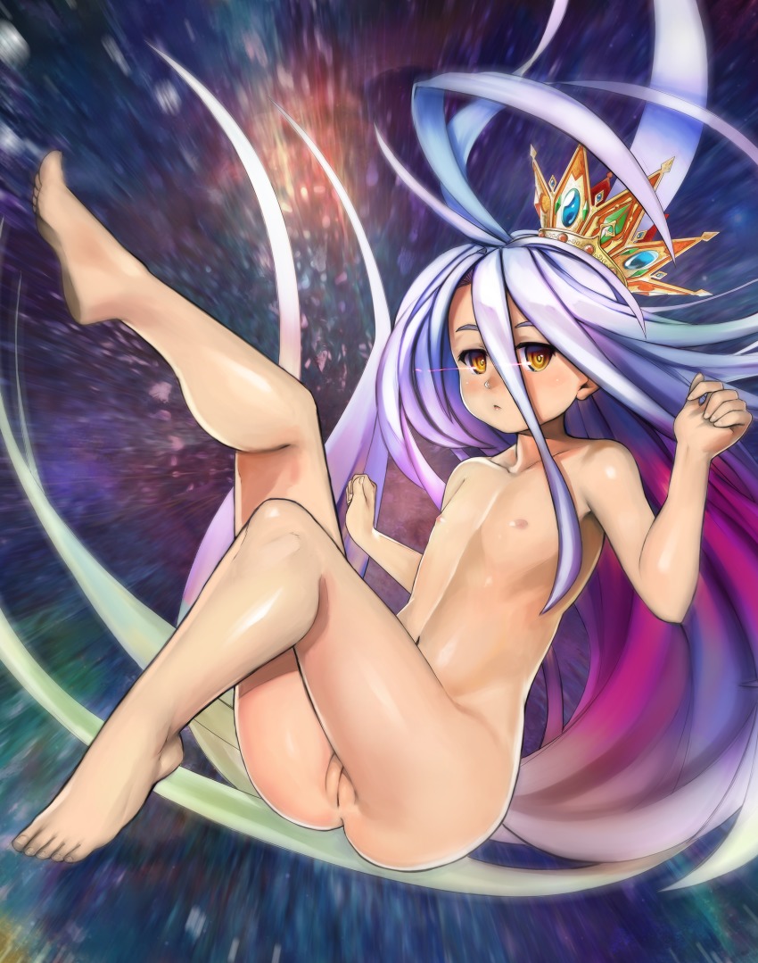 Robert Knight Shiro No Game No Life No Game No Life Highres 1girl Barefoot Cameltoe