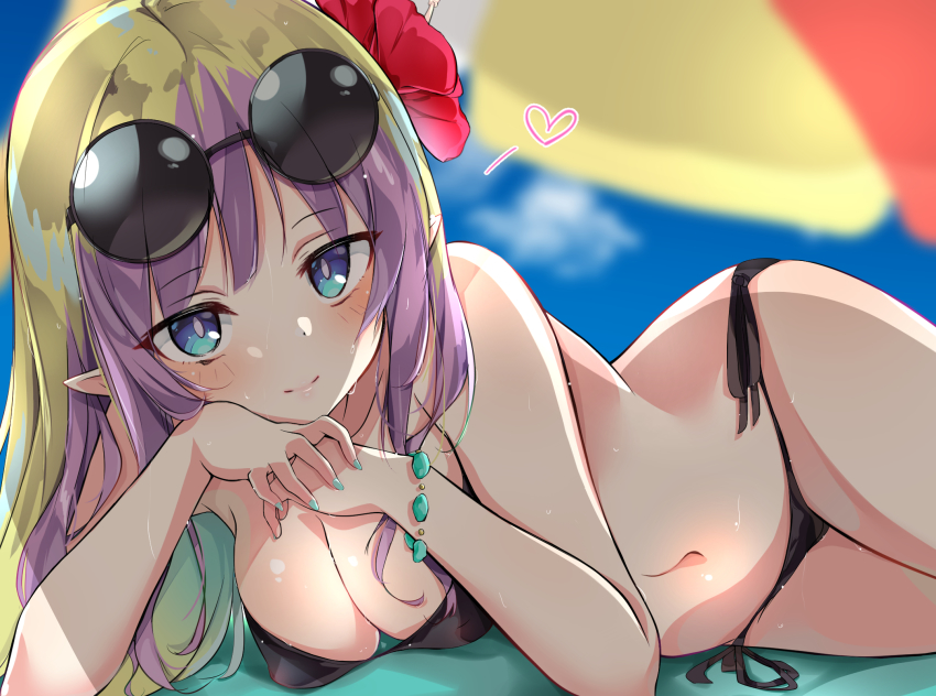 Aono F I S Ameth Princess Connect Princess Connect Highres 1girl Bikini Black Bikini 2117