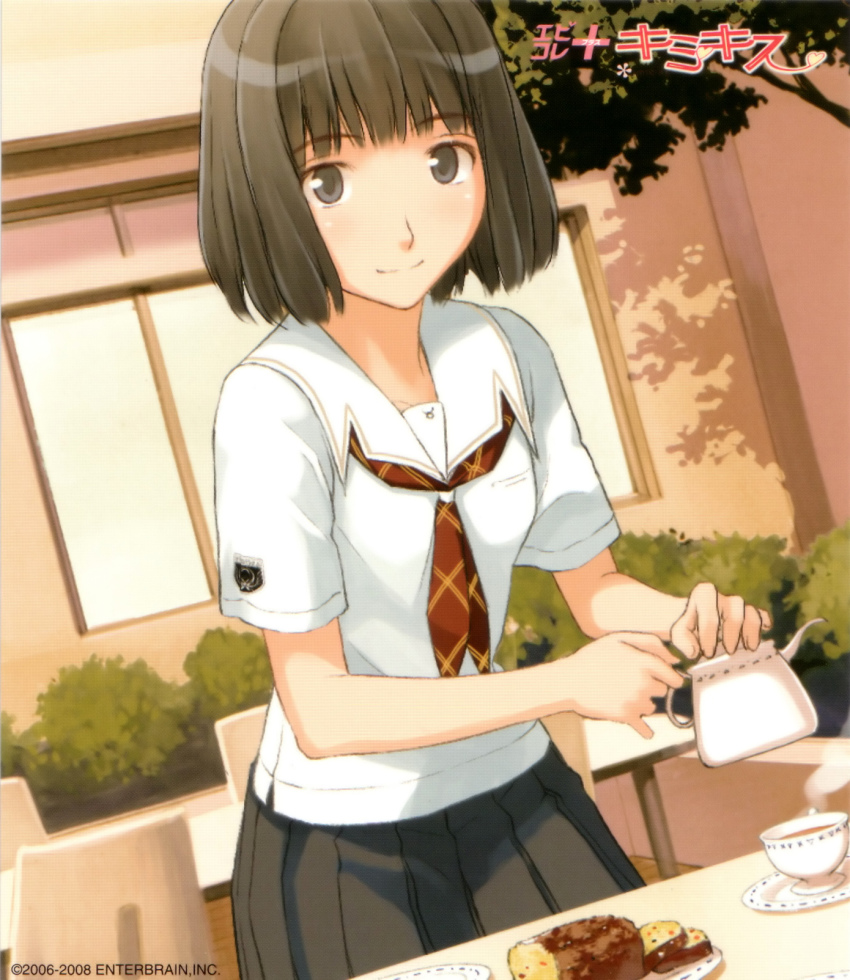 1girl female_focus highres kimi_kiss school_uniform serafuku shijou_mitsuki solo