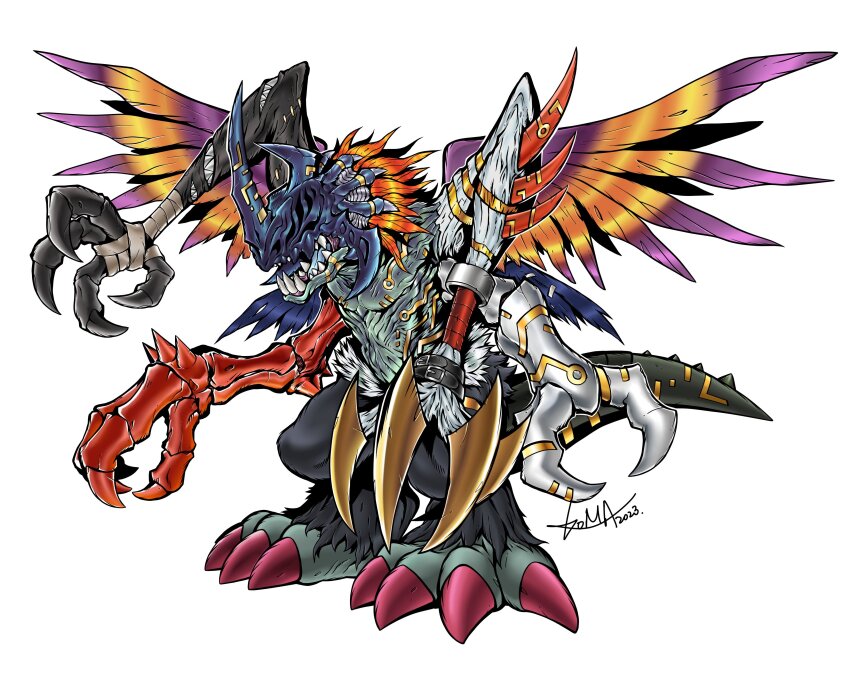 absurdres chimairamon claws digimon digimon_(creature) highres original sharp_teeth solo tail teeth