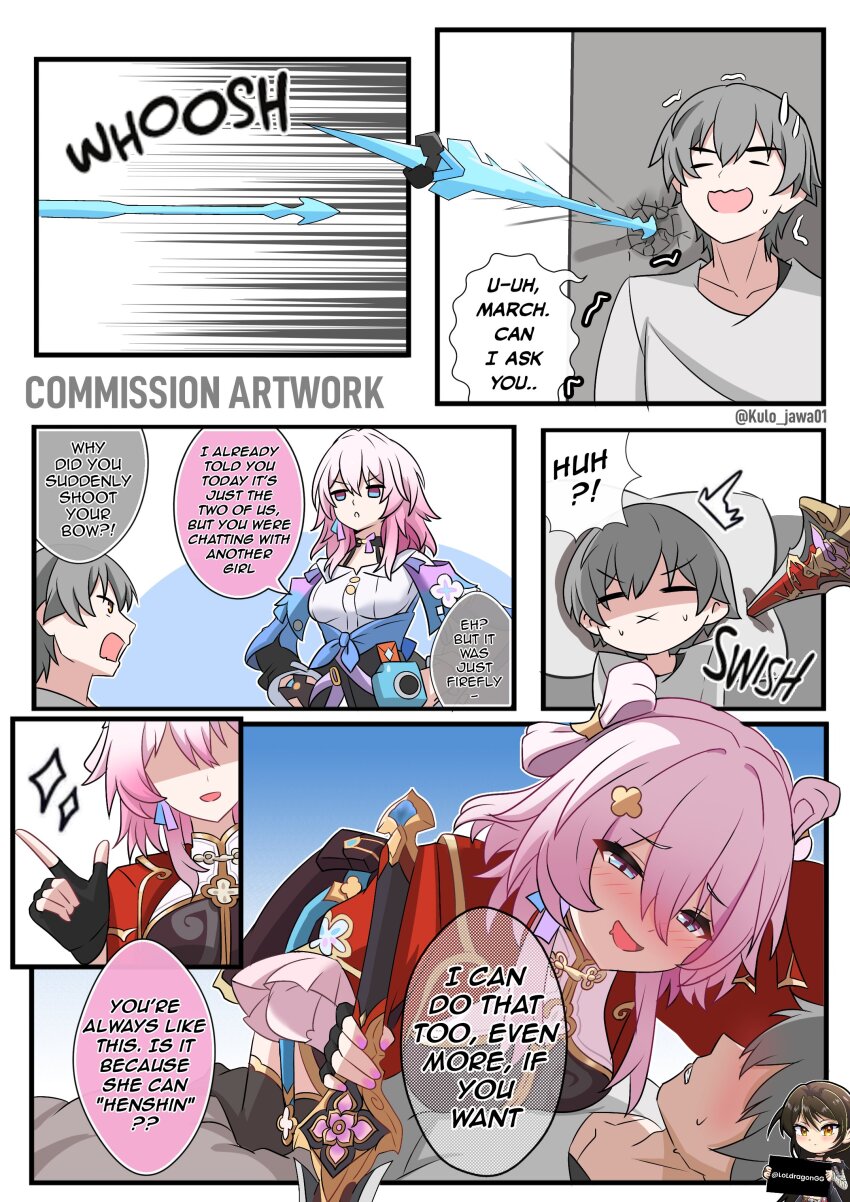 caelus_(honkai:_star_rail) colorized commission domination english_text honkai:_star_rail honkai_(series) kulojawa loldragongg march_7th_(honkai:_star_rail) march_7th_(hunt)_(honkai:_star_rail) march_7th_(preservation)_(honkai:_star_rail) mihoyo speech_bubble tagme trailblazer_(honkai:_star_rail) velvet_crowe yandere