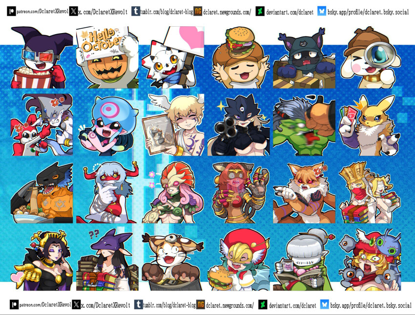 animal_ears archnemon babamon bastemon beelstarmon blacktailmon_uver. burgamon calamaramon cat_ears cat_tail ceresmon ceresmon_medium darcmon digimon digimon_(creature) gammamon highres impmon jellymon keramon kuramon kuzuhamon kuzuhamon_miko_mode leomon lilithmon lucemon lucemon_falldown_mode megadramon meicrackmon_vicious_mode mikemon multiple_tails orgemon plotmon pucchiemon pumpmon renamon sanzomon sirenmon sticker tail tsumemon