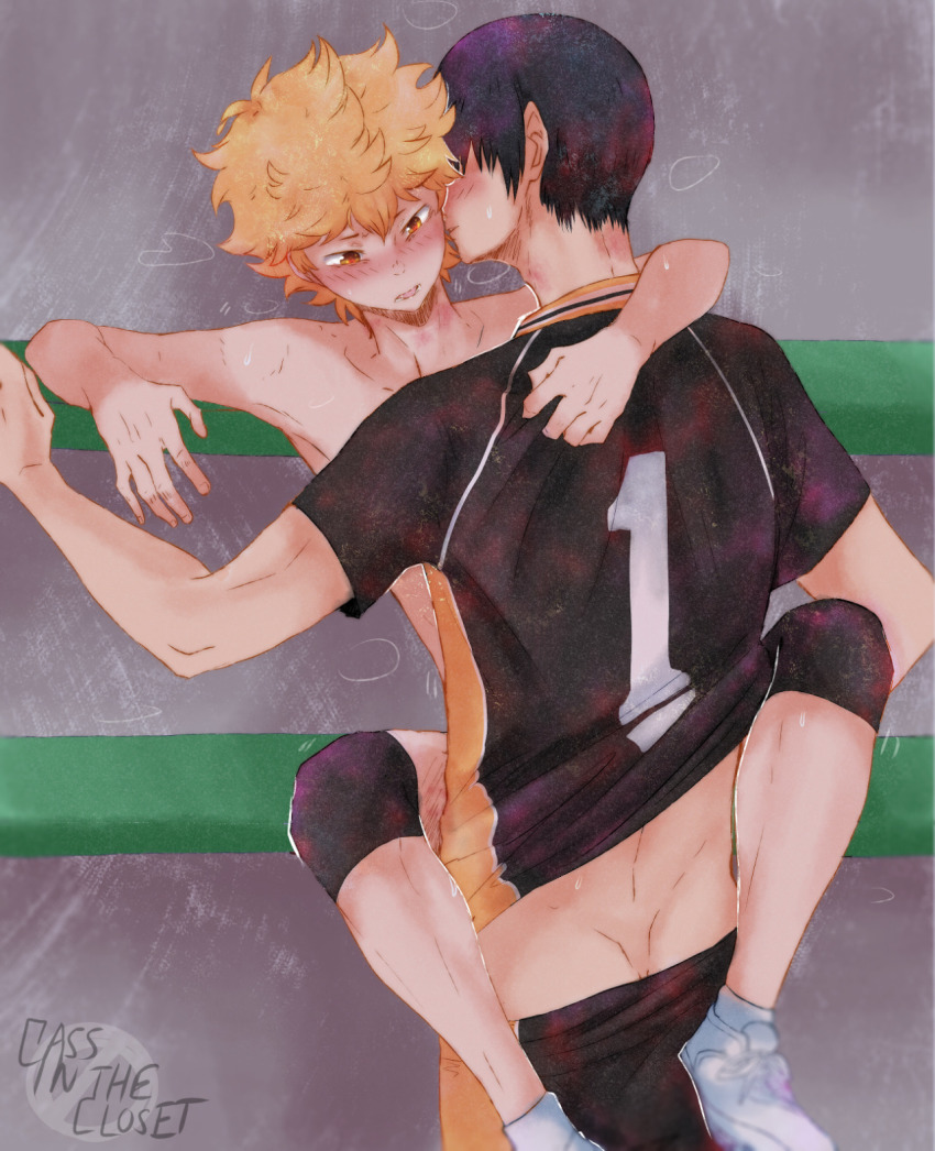 Hinata Shouyou Kageyama Tobio Haikyuu Highres 2boys Anal Male Focus Male Penetrated 8645