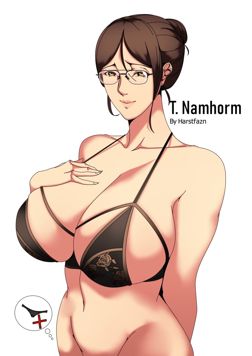 Harstfazn Namhorm Puzenketsu Absurdres Highres 1girl Arm Behind Back Bikini Bikini Top 