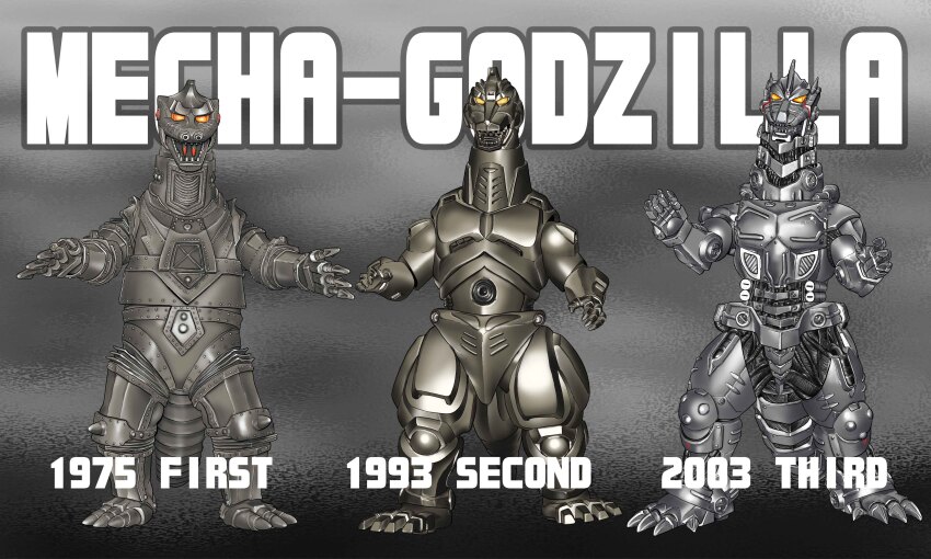 absurdres alien bolt_(hardware) cannon character_name commentary_request cyborg energy_cannon energy_weapon english_text finger_missile godzilla:_tokyo_s.o.s. godzilla_(series) godzilla_against_mechagodzilla godzilla_vs._mechagodzilla godzilla_vs._mechagodzilla_ii high_pressure_homing_missile highres homyu_shot image_sample kaiju kiryu_(godzilla) knee_missile mecha mechagodzilla mechagodzilla_2 military military_vehicle missile monster mouth_missile multiple_persona plasma_cannon plasma_grenade_(godzilla) revolving_finger_missile robot rocket_drill satoru33 stomach_cannon tail terror_of_mechagodzilla toe_missile weapon yellow_eyes