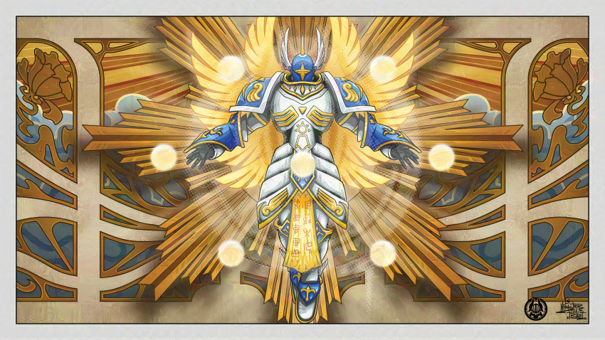 angel angel_boy armor digimon digimon_(creature) full_armor highres seraphimon wings