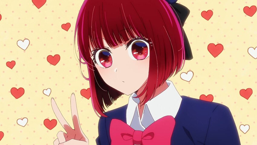 1girl arima_kana bob_cut hat inverted_bob oshi_no_ko red_eyes red_hair short_hair