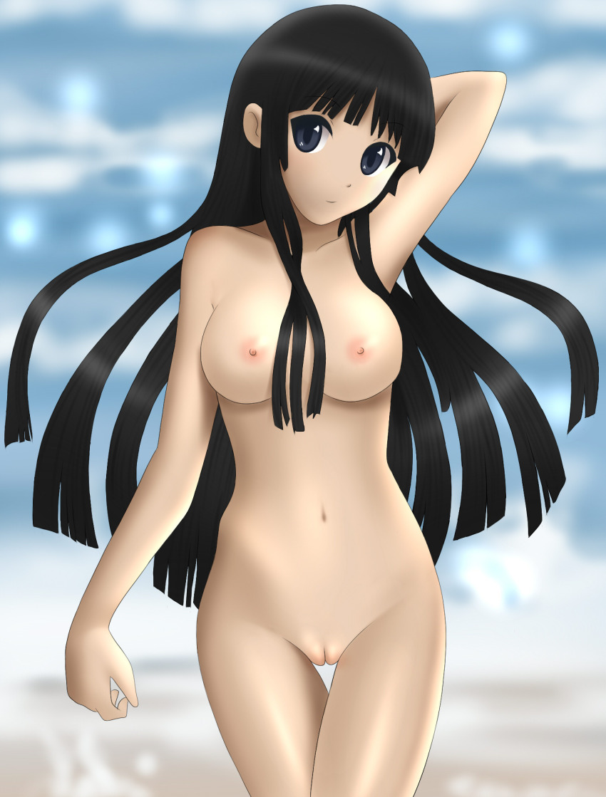 Akiyama Mio K On Highres Tagme 1girl Beach Nude Image View