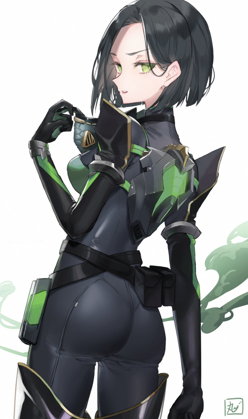 Chibirisu Viper Valorant Valorant Absurdres Highres 1girl Animification Ass Black 5409