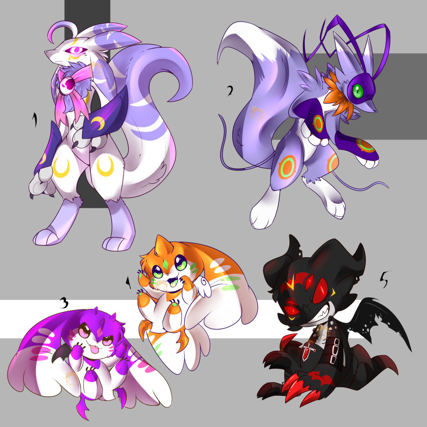 1girl digimon digimon_(creature) female_focus furry furry_female fursion fusion looking_at_viewer lopmon lunamon mask oridigi original renamon solo tail terriermon v-mon