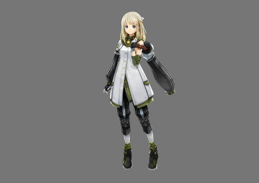 10s 1girl absurdres armlet full_body god_eater god_eater_resonant_ops grey_background highres jewelry neck_bell official_art simple_background solo standing tiona_vita_lin_toe