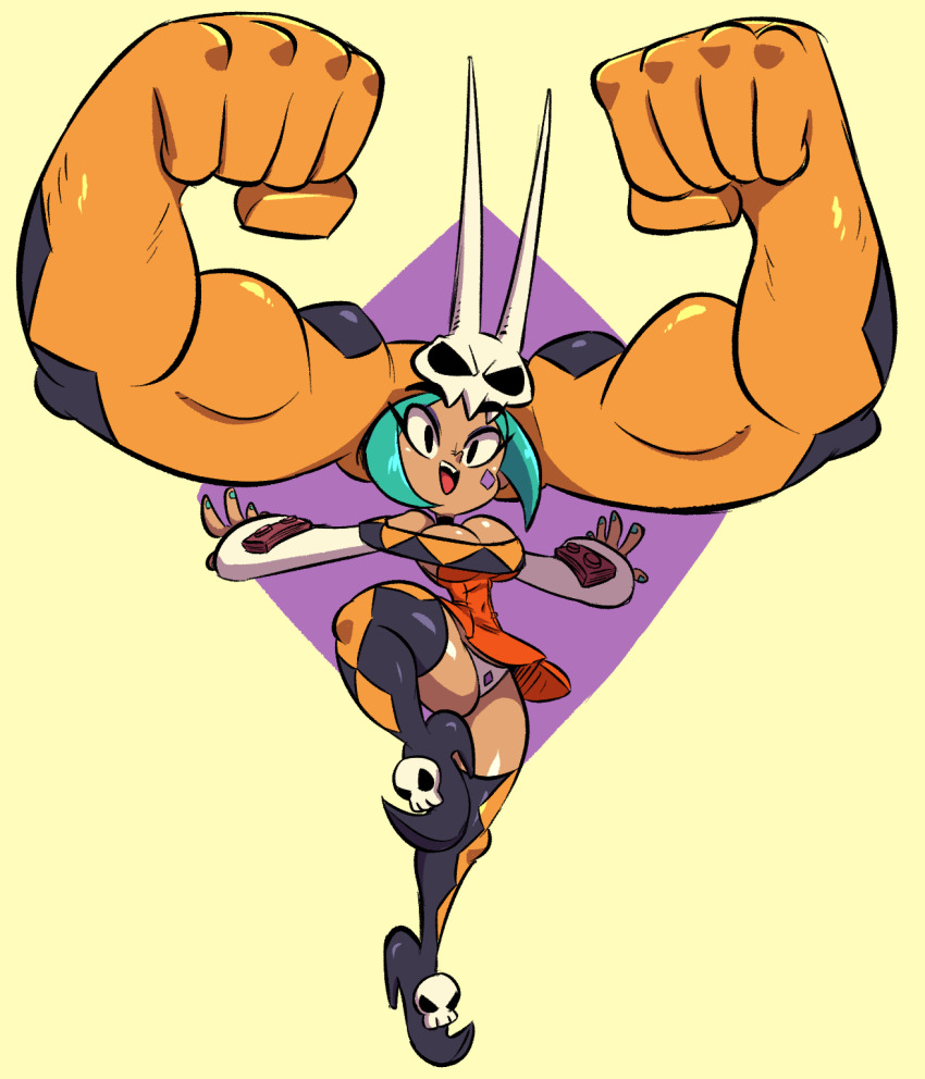 Jellot Cerebella Skullgirls Vice Versa Skullgirls Skullgirls Highres 1girl Boots 7340