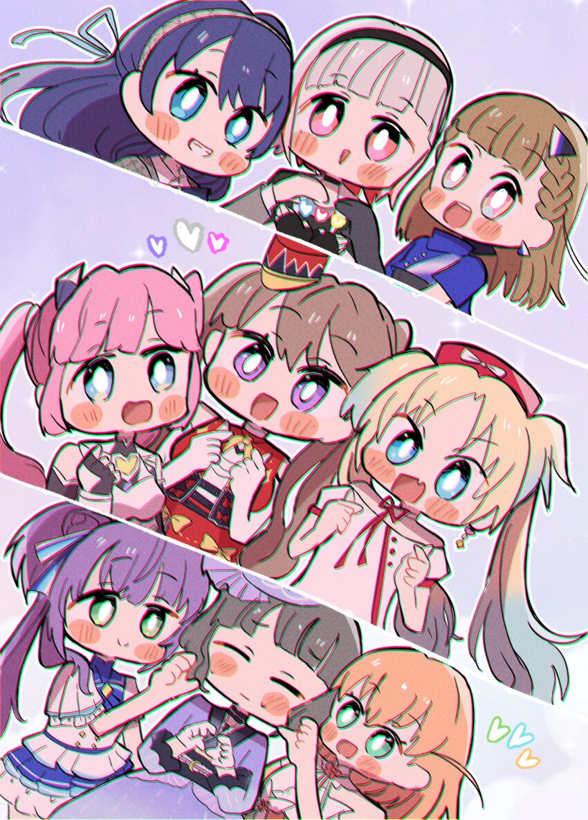 365_days_(love_live!) 6+girls :d :| ^_^ anyoji_hime aoku_haruka/flower aqua_eyes asymmetrical_sleeves bare_shoulders beret birdcage_(love_live!) black_bow black_gloves black_hair black_hairband black_jacket blonde_hair blue_eyes blue_hair blue_hat blue_ribbon blue_shirt blue_skirt blunt_bangs blush blush_stickers bob_cut bow braid brown_hair buttons center-flap_bangs cerise_bouquet choker chromatic_aberration closed_eyes closed_mouth colored_inner_hair commentary crossed_bangs dollchestra double-breasted double_finger_heart dress earrings elbow_gloves fanfare!!!_(love_live!) fang finger_heart fingerless_gloves flower fujishima_megumi gloves gradient_hair green_eyes grey_hair grey_hairband grey_jacket grin hair_bow hair_bun hair_flower hair_ornament hair_ribbon hairband half_updo hat heart heart_earrings heart_hands heart_hands_duo heart_hands_trio heart_in_heart_hands highres hinoshita_kaho inverted_bob jacket jewelry kachimachi_kosuzu key_of_like! ladybug/beauty_(love_live!) layered_skirt link!_like!_love_live! long_hair love_live! medium_hair mini_hat mini_shako_cap mira-cra_park! miracreation/elegance momose_ginko multicolored_hair multiple_girls murano_sayaka off-shoulder_dress off_shoulder official_alternate_hairstyle open_clothes open_jacket open_mouth open_vest orange_hair osawa_rurino otomune_kozue parted_bangs pink_eyes pink_hair proof_(love_live!) puffy_short_sleeves puffy_sleeves purple_eyes purple_hair red_dress red_hair red_hat red_ribbon red_vest reremo ribbon ribbon_choker shako_cap shirt short_hair short_sleeves side_ahoge side_braids side_ponytail sidelocks single_side_bun skin_fang skirt smile sparkle_earrings split_mouth straight_hair streaked_hair sweatdrop swept_bangs symbol-only_commentary teeth tsukuyomi_kurage twintails two_side_up uneven_sleeves upper_teeth_only vest virtual_youtuber wavy_hair white_dress white_gloves white_shirt yugiri_tsuzuri