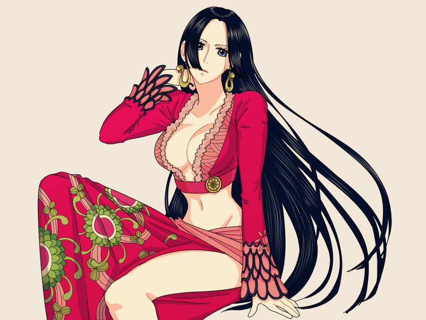 Boa Hancock One Piece Highres 1girl Black Hair Breasts Large 