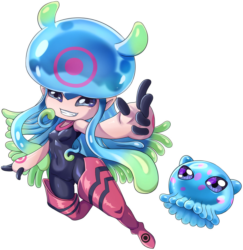 absurdres digimon digimon_(creature) highres jellyfish jellyfish_girl jellymon monster_girl puyoyomon tentacle_hair tentacles