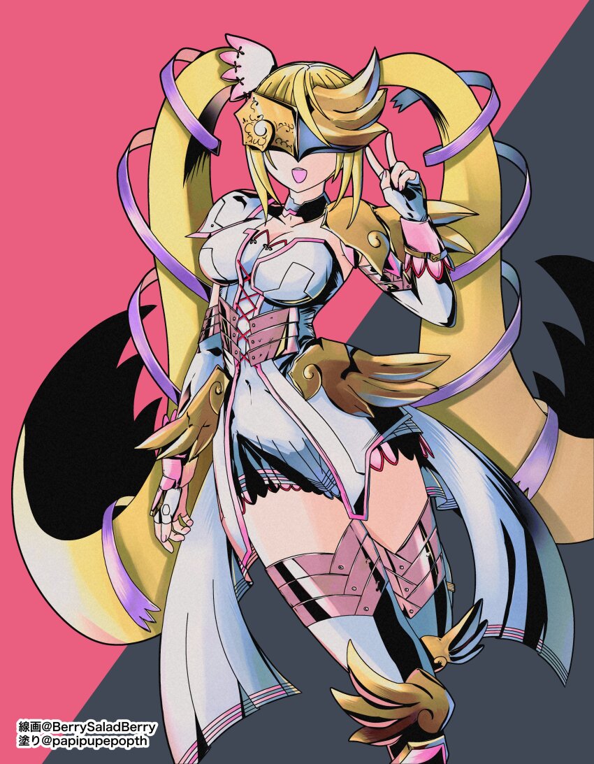 1girl absurdres angel angel_girl blonde_hair digimon female_focus highres lovelyangemon solo twintails