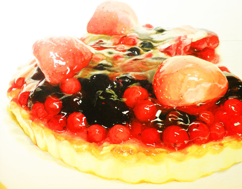 berry cranberry dessert food food_focus fruit fruit_tart gelatin iza_washiro no_humans strawberry tart_(food) white_background