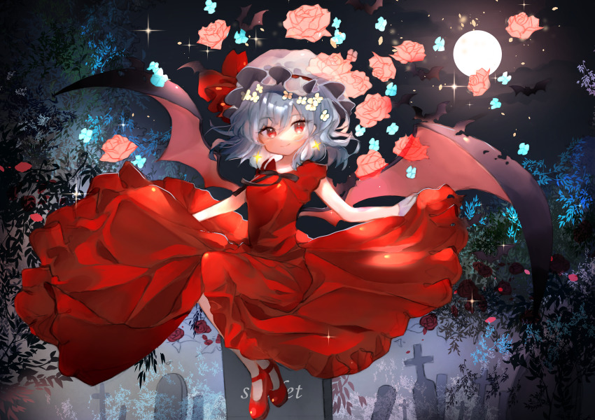 Remilia Scarlet Touhou Absurdres Commentary Request Highres 1girl Alternate Costume Bat 5410