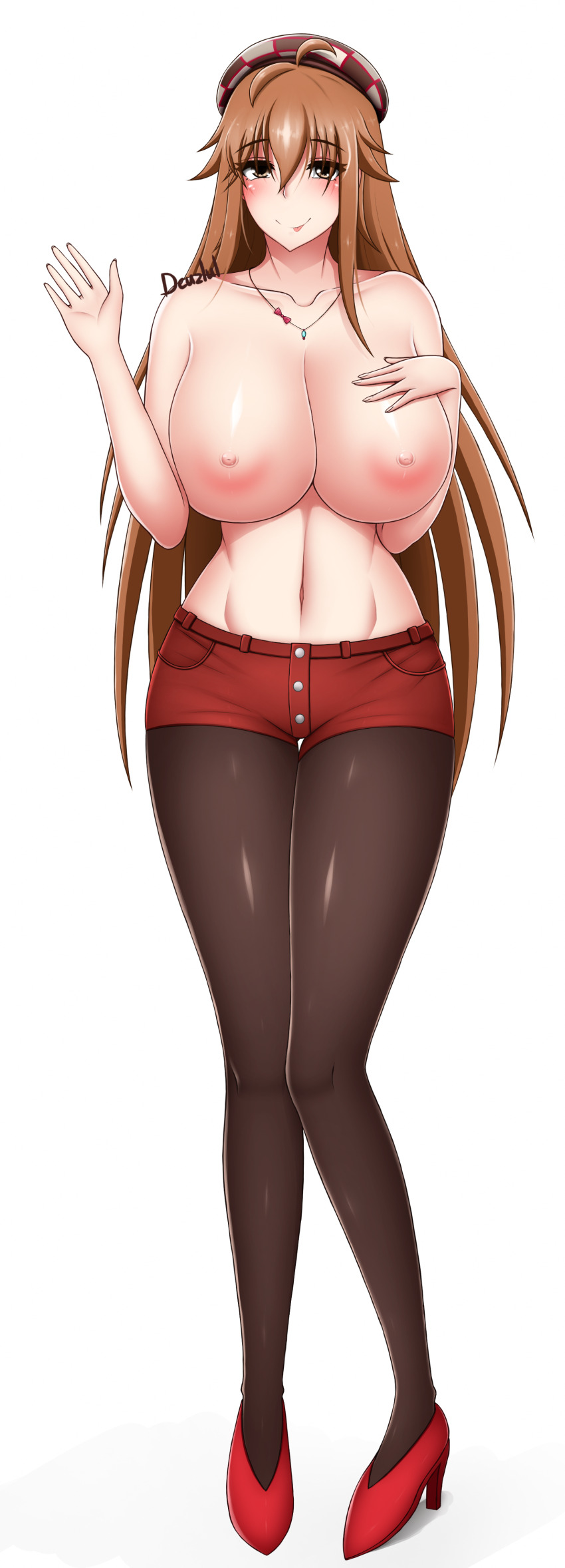 1girl absurdres breasts deuzlul genderswap genderswap_(mtf) high_school_dxd highres hyoudou_issei large_breasts thick_thighs thighs