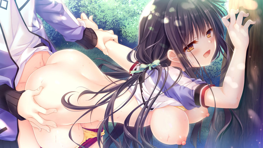 Otome Domain Game Cg Highres 1boy 1girl Blush Long Hair Open Mouth Sex Sex From Behind 3738