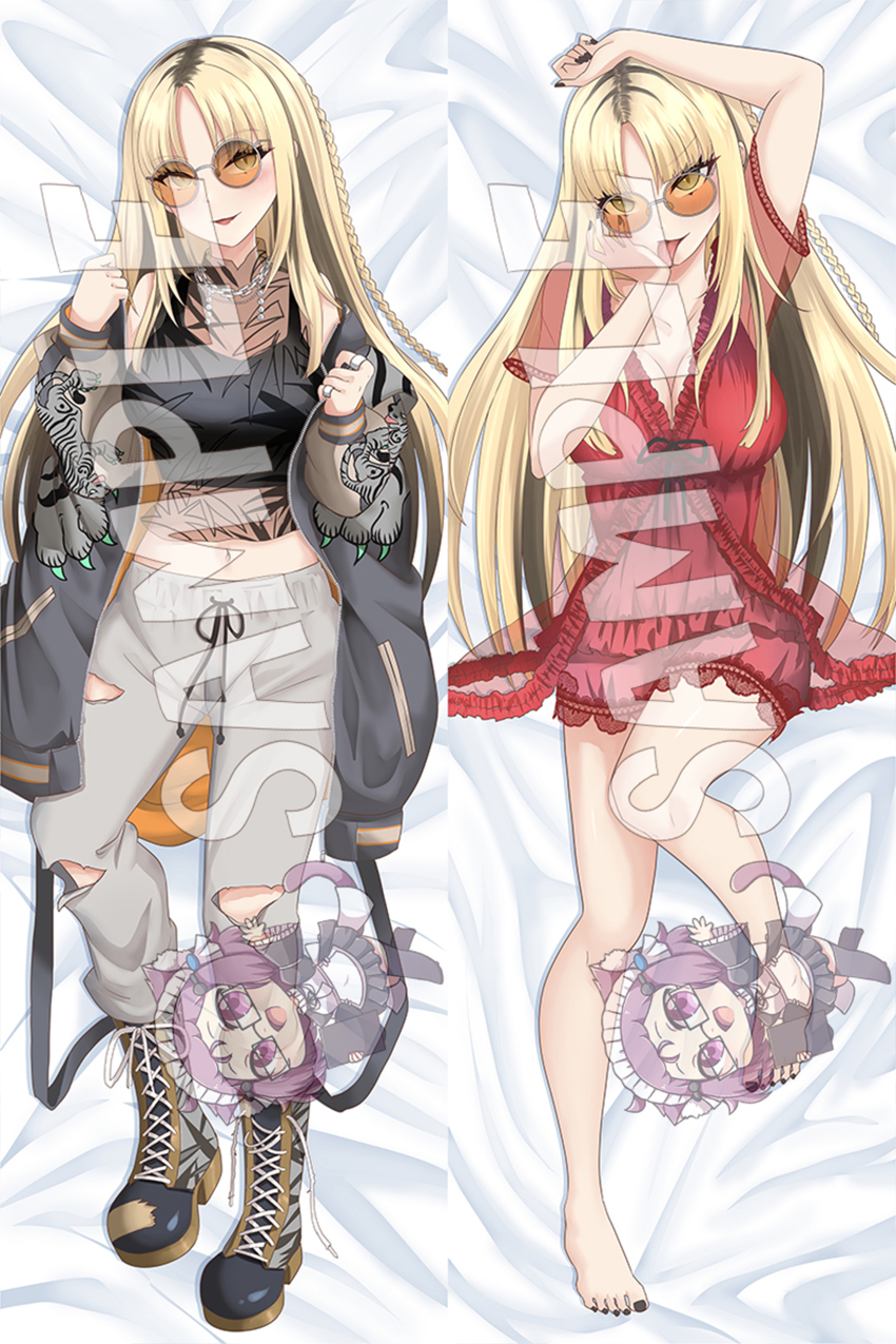 breasts dakimakura_(medium) hololive hololive_dev_is koganei_niko large_breasts long_hair sunglasses virtual_youtuber