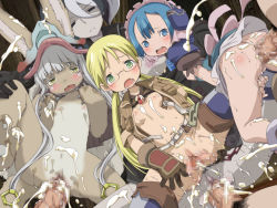 3boys 4girls anal animal_ears black_hair blonde_hair blue_eyes blue_hair blush censored closed_eyes closed_mouth cum cum_in_ass cum_in_pussy cum_on_ass cum_on_body cum_on_lower_body cum_on_upper_body dress flat_chest furry genderswap genderswap_(mtf) green_eyes group_sex hetero loli lolita_channel long_hair looking_back made_in_abyss maid_headdress maruruk multicolored_hair multiple_boys multiple_girls nanachi_(made_in_abyss) nipples no_panties open_mouth orgy ozen penis pussy rabbit_ears riko_(made_in_abyss) spread_legs spread_pussy takahama two-tone_hair white_hair yellow_eyes rating:Explicit score:151 user:Domestic_Importer