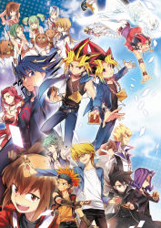 6+boys 6+girls :d age_difference annotated astral_(yu-gi-oh!) bad_id bad_pixiv_id belt belt_skirt black_hair blazer blonde_hair blue_eyes blue_hair bow bowtie bracelet breasts brother_and_sister brown_eyes brown_hair buckle card chain choker cleavage clenched_hand collar colored_skin cropped_jacket crossed_arms crossover crow_hogan denim dress dual_persona duel_monster dyed_bangs earrings elbow_gloves elbow_pads everyone facial_mark falling fingerless_gloves flipped_hair floating floating_object flying forehead_mark frown fudo_yusei fur gloves glowing green_eyes green_hair grin hair_between_eyes hair_ornament hair_tie halftone hand_on_own_hip hand_on_own_chin headband heterochromia holding holding_card hologram izayoi_aki jack_atlas jacket jeans jewelry johan_andersen jonouchi_katsuya kaiba_seto kamishiro_rin kamishiro_ryoga kamishiro_ryouga kneehighs kuriboh kuribon loafers long_sleeves looking_at_viewer looking_to_the_side luca_(yu-gi-oh!) manjoume_jun mazaki_anzu millennium_puzzle mizuki_kotori_(yu-gi-oh!) multicolored_hair multiple_belts multiple_boys multiple_girls muto_yugi nana0813 one_eye_closed open_clothes open_jacket open_mouth open_vest orange_hair outstretched_arm outstretched_arms pants parted_lips pendant pleated_skirt pointy_ears purple_eyes purple_hair reaching red_eyes red_hair school_uniform seiza serafuku serious shirt shoes short_dress short_hair_with_long_locks short_twintails siblings sidelocks sitting skirt sleeveless sleeveless_dress smile socks spiked_hair spread_arms steepled_fingers streaked_hair stroking_own_chin studded_belt tail tail_bow tail_ornament teeth tenjo_kaito tenjou_kaito tenjouin_asuka tsukumo_yuma twintails two-tone_hair vest white_legwear white_skin winged_kuriboh wings yami_yugi yellow_eyes yu-gi-oh! yu-gi-oh!_5d&#039;s yu-gi-oh!_duel_monsters yu-gi-oh!_gx yu-gi-oh!_zexal yuu-gi-ou yuu-gi-ou_zexal yuuki_juudai