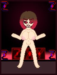  bad_tag bete_noire betty_noire black_eyes breasts brown_hair glitchtale nipples nude red_eyes red_hair 