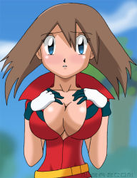 1girl breasts cleavage creatures_(company) crosscutter game_freak huge_breasts may_(pokemon) nintendo pokemon solo rating:Questionable score:9 user:atrack
